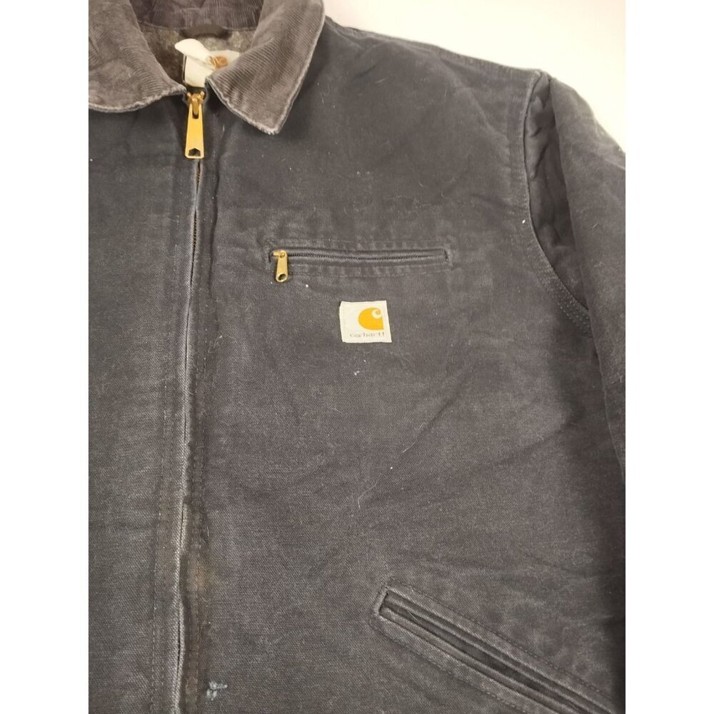 Vintage Carhartt Men Size 46 Tall Navy Blue J01 DNY Blanket Lined Detroit Jacket - Picture 8 of 8